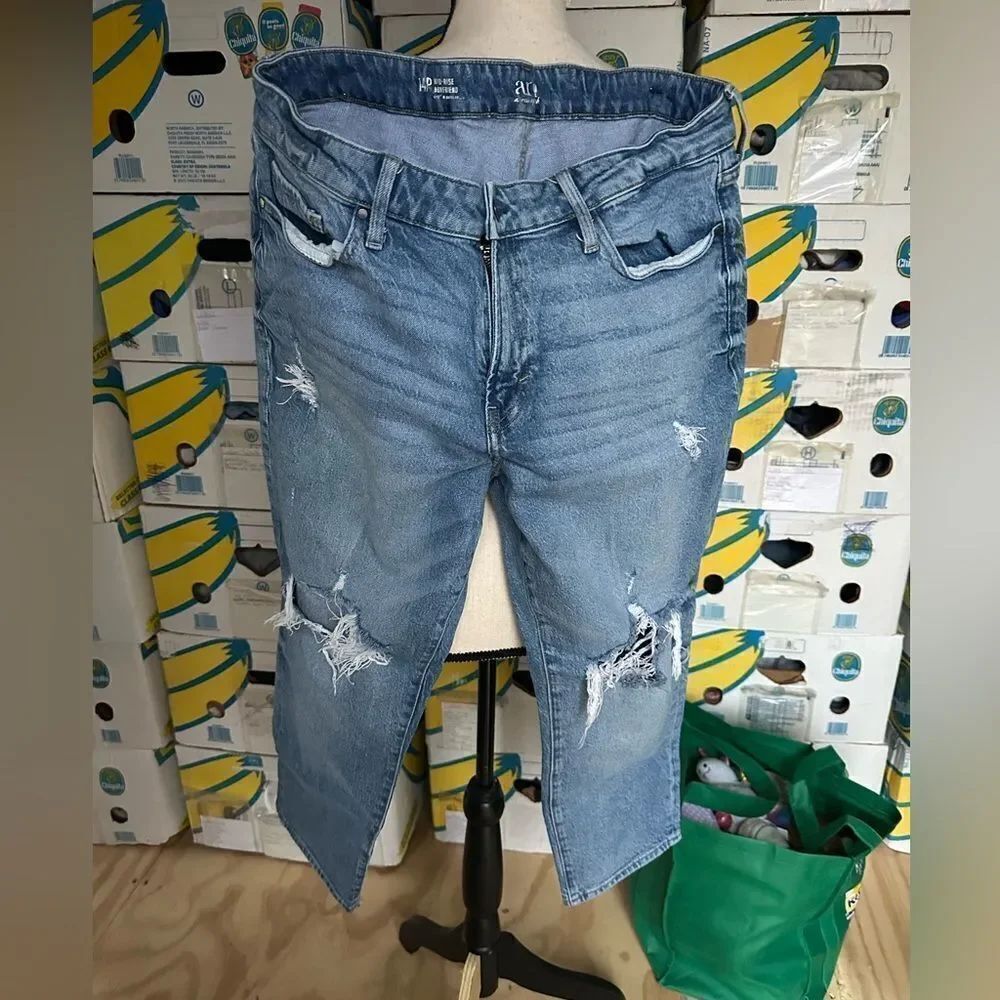 A.N.A Women's Distressed Blue Jeans